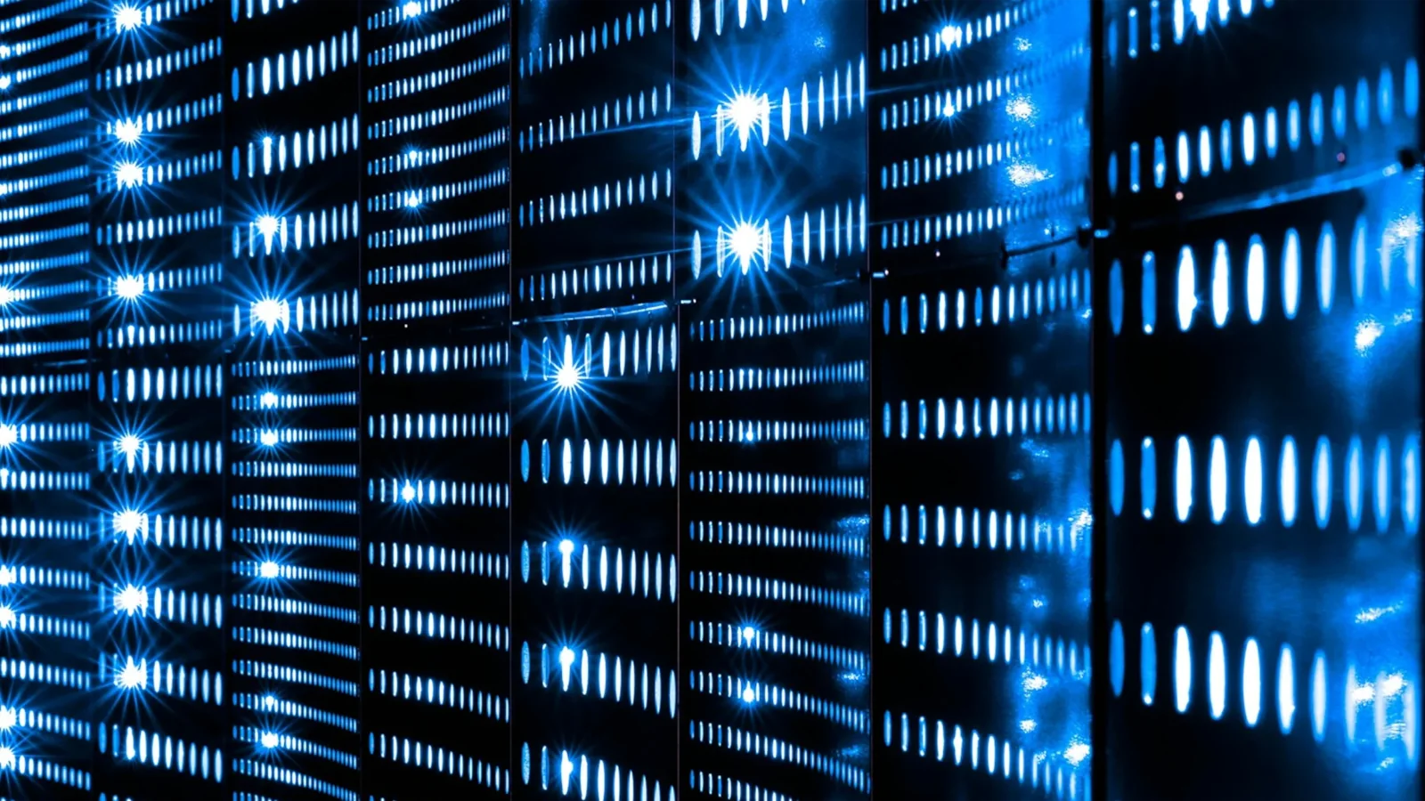 Server room with network equipment